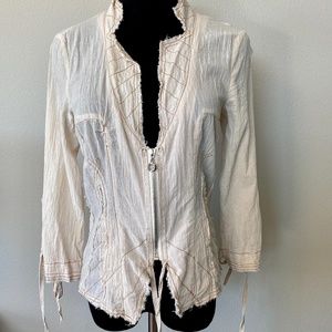 Murmur Zip Up Top, M, EUC, Boho style, Lightweight